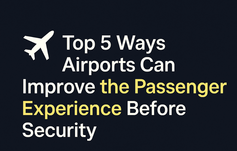 Top 5 Ways Airports Can Improve the Passenger Experience Before Security - Blog Hero Image